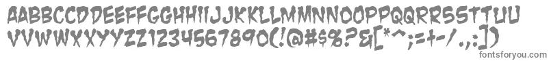 Zombie ffy Font – Gray Fonts on White Background