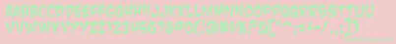 Zombie ffy Font – Green Fonts on Pink Background