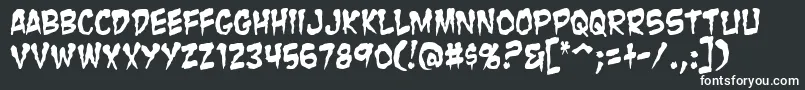 Zombie ffy Font – White Fonts on Black Background