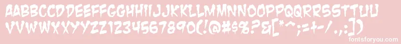 Zombie ffy Font – White Fonts on Pink Background