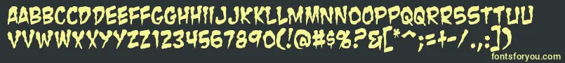 Zombie ffy Font – Yellow Fonts on Black Background