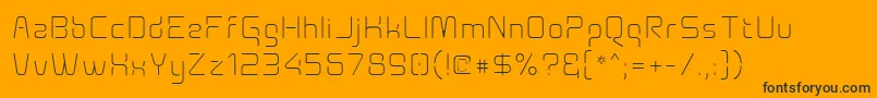 Aunchanted Xspace Thin Font – Black Fonts on Orange Background