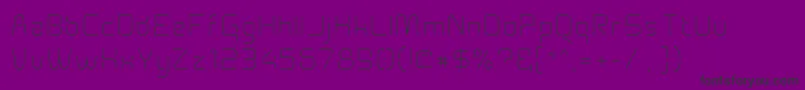 Aunchanted Xspace Thin-Schriftart – Schwarze Schriften auf violettem Hintergrund