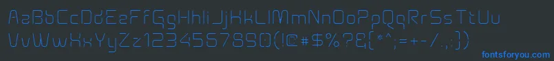 Aunchanted Xspace Thin Font – Blue Fonts on Black Background