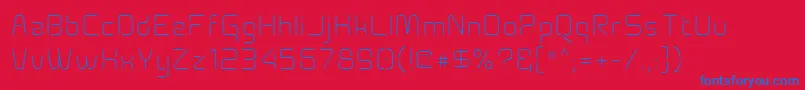 Aunchanted Xspace Thin Font – Blue Fonts on Red Background