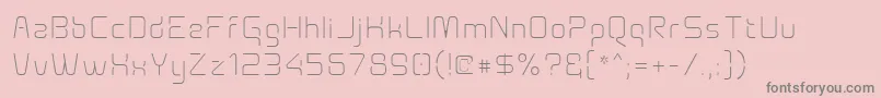 Шрифт Aunchanted Xspace Thin – серые шрифты на розовом фоне