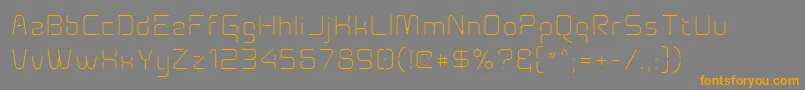 Aunchanted Xspace Thin Font – Orange Fonts on Gray Background