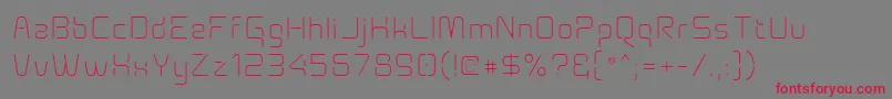 Aunchanted Xspace Thin Font – Red Fonts on Gray Background