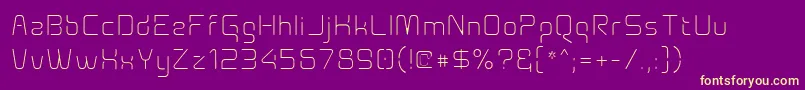 Шрифт Aunchanted Xspace Thin – жёлтые шрифты на фиолетовом фоне