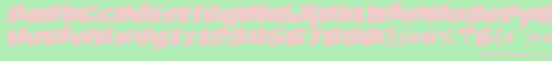 AfterTtnorm Font – Pink Fonts on Green Background
