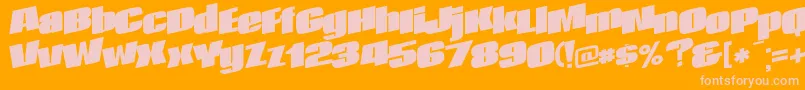 AfterTtnorm Font – Pink Fonts on Orange Background