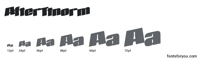 Размеры шрифта AfterTtnorm