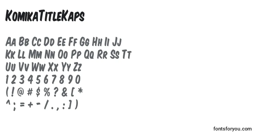 Шрифт KomikaTitleKaps – алфавит, цифры, специальные символы