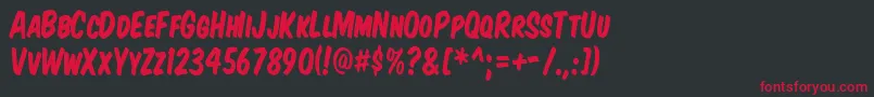 KomikaTitleKaps Font – Red Fonts on Black Background