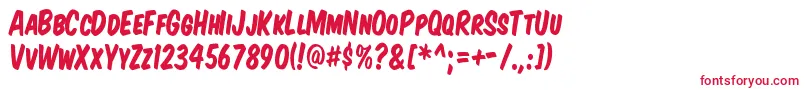 KomikaTitleKaps Font – Red Fonts on White Background
