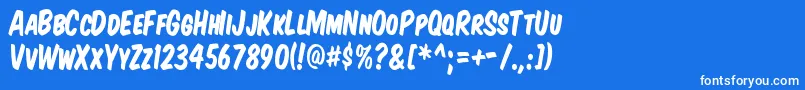 KomikaTitleKaps Font – White Fonts on Blue Background