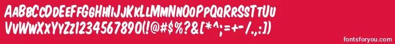 KomikaTitleKaps Font – White Fonts on Red Background