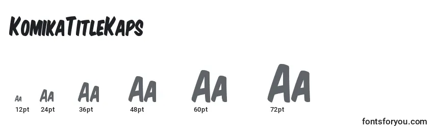 KomikaTitleKaps Font Sizes