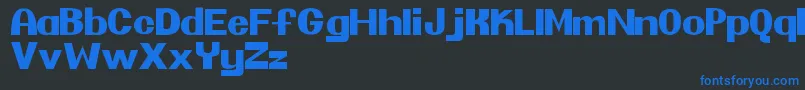 Pretendo Font – Blue Fonts on Black Background