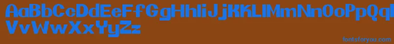 Pretendo Font – Blue Fonts on Brown Background