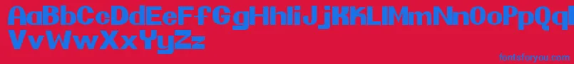Pretendo Font – Blue Fonts on Red Background