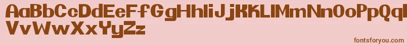 Pretendo Font – Brown Fonts on Pink Background