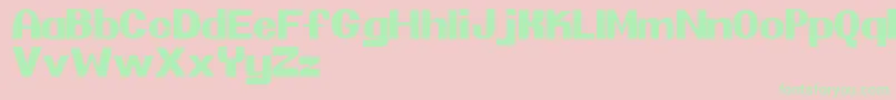 Pretendo Font – Green Fonts on Pink Background