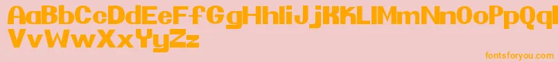 Pretendo Font – Orange Fonts on Pink Background