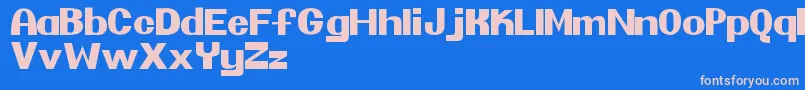 Pretendo-fontti – vaaleanpunaiset fontit sinisellä taustalla