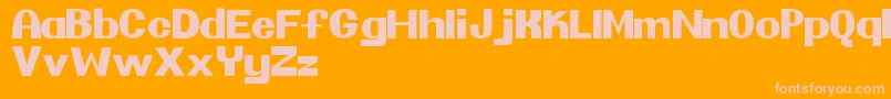 Pretendo Font – Pink Fonts on Orange Background