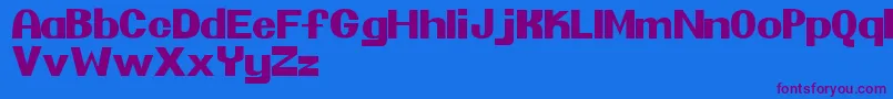 Pretendo Font – Purple Fonts on Blue Background
