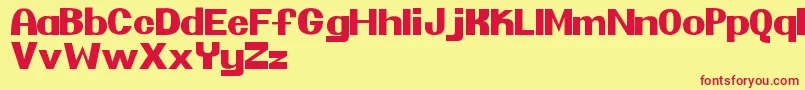 Pretendo Font – Red Fonts on Yellow Background