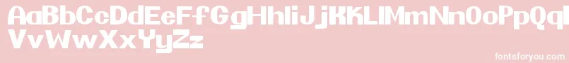 Pretendo Font – White Fonts on Pink Background