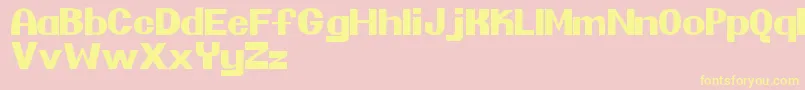 Pretendo Font – Yellow Fonts on Pink Background