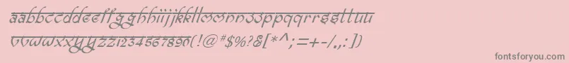 Czcionka BitlingravishItalic – szare czcionki na różowym tle