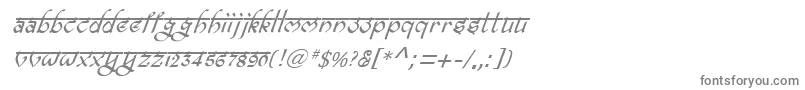 BitlingravishItalic-Schriftart – Graue Schriften auf weißem Hintergrund