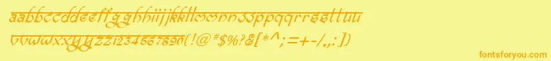 fuente BitlingravishItalic – Fuentes Naranjas Sobre Fondo Amarillo