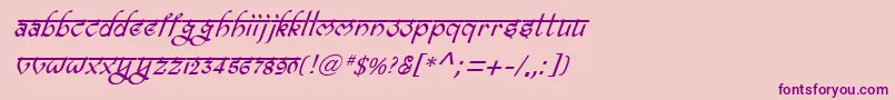 fuente BitlingravishItalic – Fuentes Moradas Sobre Fondo Rosa