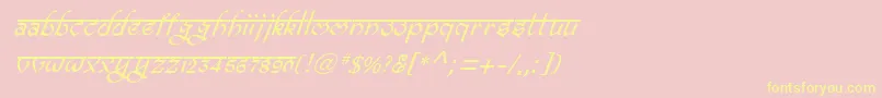 fuente BitlingravishItalic – Fuentes Amarillas Sobre Fondo Rosa