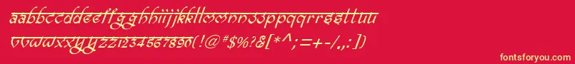 fuente BitlingravishItalic – Fuentes Amarillas Sobre Fondo Rojo