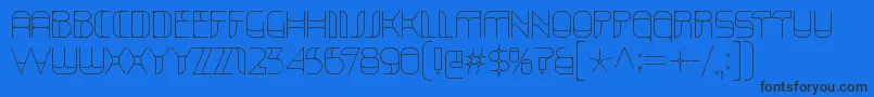 KraitHollow Font – Black Fonts on Blue Background