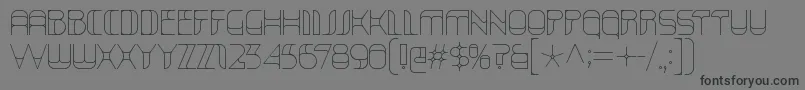 KraitHollow-fontti – mustat fontit harmaalla taustalla