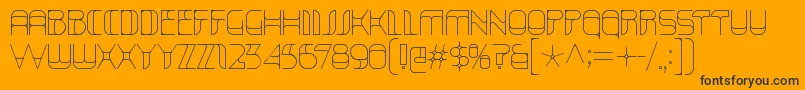 KraitHollow Font – Black Fonts on Orange Background