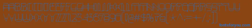 KraitHollow Font – Blue Fonts on Brown Background