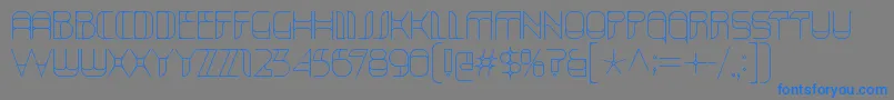 KraitHollow Font – Blue Fonts on Gray Background