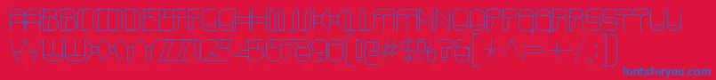 KraitHollow Font – Blue Fonts on Red Background