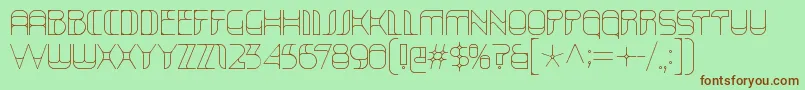 KraitHollow Font – Brown Fonts on Green Background