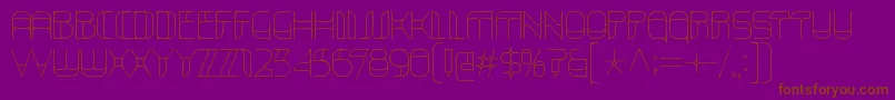 Шрифт KraitHollow – коричневые шрифты на фиолетовом фоне