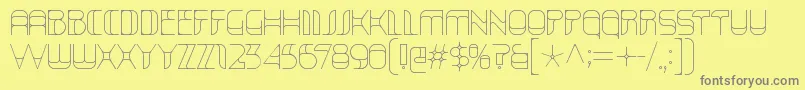 KraitHollow Font – Gray Fonts on Yellow Background