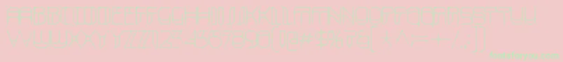 KraitHollow Font – Green Fonts on Pink Background